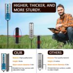 Rain Gauge Outdoor, Upgraded Accurate Rain Gauges Outdoors Best Rated, Freeze Proof Thickened Transparent Plastic Rain Measure Gauge for Yard, Adjustable Height Large Rain... by Asenron