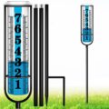 Rain Gauge Outdoor, Upgraded Accurate Rain Gauges Outdoors Best Rated, Freeze Proof Thickened Transparent Plastic Rain Measure Gauge for Yard, Adjustable Height Large Rain… by Asenron