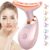 Red-Light-Therapy-for-Face-and-Neck, 7 Color Face Massager Tool for Wrinkles, Double Chin, Vibrating Facial Massager with Thermals for Skin Care, Glossy Pink by SDKWDH