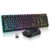 RedThunder K10 Wireless Gaming Keyboard and Mouse Combo, LED Backlit Rechargeable 3800mAh Battery, Mechanical Feel Anti-ghosting Keyboard + 7D 3200DPI Mice for PC Gamer (Black) by RedThunder