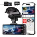 REDTIGER 4K Dash Cam Front and Rear, STARVIS 2 Sensor, Touch Screen 3.18″, 128GB Card Included, Voice Control, 5.8GHz WiFi Car Dash Camera, GPS, Night Vision, Emergency Lock,… by REDTIGER
