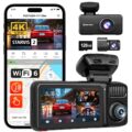 REDTIGER F17 Elite 4K 3 Channel Dash Cam, STARVIS 2 IMX678 & IMX675, 128GB Card, Full Night Color, 4K+2.5K+1080P Front and Rear Inside, Touch Screen, Voice Control, 5GHz WiFi 6,… by REDTIGER