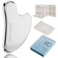 Rena Chris Gua Sha Facial Tools, Stainless Steel Guasha Tool for Acupuncture, Manual Massage Tool for Jawline Sculpting and Puffiness Reducing, Gua Sha Facial Massage Tool,… by Rena Chris