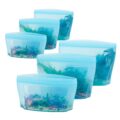 Reusable Silicone Food Storage Bag, Stand Up Food Storage Container, Reusable Zipper seal bag, no lid required, for Food Storage& Meal Prep, Freezer Oven Dishwasher – Safe, Set… by ZIP STANDING