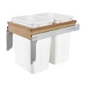 Rev-A-Shelf Top Mount Double Pullout Under Cabinet 35 Quart Kitchen Trash Cans with 150 Pound Rated Full-Extension Slides, 4WCTM-18DM2-162 by Rev-A-Shelf