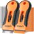 REXBETI Razor Blade Scraper Tool, 2 Pack Razor Scraper Set with Extra 80Pcs Razor Blades -30Pcs Metal and 50Pcs Plastic Blades, Cleaning Scraper Tool, Cooktop, Paint, Glass Scraper by REXBETI