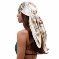 RIIQIICHY Head Scarf for Women Like Silk Scarf Hair Scarf Printed Square Scarf Bandanas for Women 35 Inches by