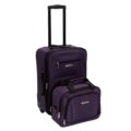 Rockland Fashion Expandable Softside Upright Luggage Set, Purple, 2-Piece (14/19) by Rockland