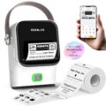 Rongta Bluetooth Label Maker Machine with Tape, Thermal Label Printer for Office, Small Business Essentials, Home Organization, Portable Inkless Sticker Label Maker with 2×1.18… by Rongta