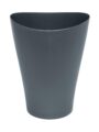 Rubbermaid Spa Works Vanity Wastebasket Home/Bathroom/Office Use Small 2.25 Gallon Plastic Gunmetal Blue Home/Kitchen/Garage/Apartment/Office by Rubbermaid