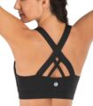 RUNNING GIRL Sports Bra for Women, Criss-Cross Back Padded Strappy Sports Bras Medium Support Yoga Bra with Removable Cups by RUNNING GIRL