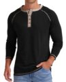 Sailwind Mens Henley Long/Short Sleeve T-Shirt Cotton Casual Shirt by Sailwind