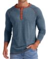 Sailwind Mens Henley Long/Short Sleeve T-Shirt Cotton Casual Shirt by Sailwind