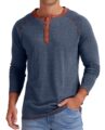 Sailwind Mens Henley Long/Short Sleeve T-Shirt Cotton Casual Shirt by Sailwind