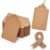 SallyFashion 100pcs Gift Tags with String Attached, 1.7 x 2.8 inch Kraft Paper Hang Tags for Clothes DIY Crafts Wedding Holiday (Brown) by SallyFashion