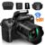 Saneen Digital Camera, 4k Cameras for Photography & Video, 64MP WiFi Touch Screen Vlogging Camera for YouTube with Flash, 32GB Card, Lens Hood, 3000mAH Battery, Front and Rear… by Saneen