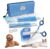 SCAREDY CUT Silent Pet Grooming Kit for Dogs, Cats and All Pet Grooming – A Quiet Alternative to Electric Clippers for Sensitive Pets (Right-Handed Blue) by SCAREDY CUT