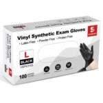 Schneider Vinyl Synthetic Exam Gloves, 4 Mil, Latex Free Disposable Gloves for Medical, Cooking, Cleaning, and Food Prep by Schneider