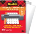 Scotch Thermal Laminating Pouches, for Use with Thermal Laminators, 8.9 x 11.4 Inches, Letter Size Sheets, 100-Pack by Scotch