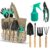 scuddles Gardening Tools Garden Tool Set, Stainless Steel Heavy Duty with Non-Slip Grip, Storage Tote Bag, Outdoor Hand Tools, Ideal Garden Tool Kit Gifts for Women and Men by scuddles
