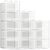 SEE SPRING 12 Pack Shoe Storage Box, Clear Plastic Stackable Shoe Organizer for Closet, Space Saving Foldable Shoe Rack Sneaker Container Bin Holder by SEE SPRING