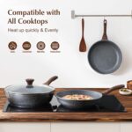 SENSARTE Nonstick Frying Pan Skillet, Swiss Granite Coating Omelette Pan, Healthy Stone Cookware Chef's Pan, PFOA Free (8/9.5/10/11/12.5 Inch) (9.5 Inch) by SENSARTE