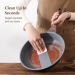 SENSARTE Nonstick Frying Pan Skillet, Swiss Granite Coating Omelette Pan, Healthy Stone Cookware Chef's Pan, PFOA Free (8/9.5/10/11/12.5 Inch) (9.5 Inch) by SENSARTE