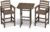SERWALL HDPE Outdoor Patio Bar Set, Tall Adirondack Bar Chair and Table Set (Coffee, 3 pcs) by SERWALL