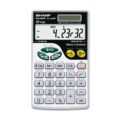 Sharp EL344RB 10-Digit Calculator with Punctuation, Metric Converter, Solar Powered LCD Display, Small Pocket Calculator for Students and Professionals by Sharp
