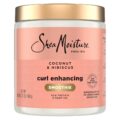 SheaMoisture Curl Enhancing Smoothie Hair Cream Coconut and Hibiscus for Thick, Curly Hair Sulfate Free and Paraben Free Curl Cream 20 oz by SheaMoisture