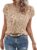 SHEWIN Womens Short Sleeve Sweater Casual Crewneck Summer Tops Lightweight Cap Sleeve Knit Sweater Vest Tops by SHEWIN