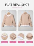 SHEWIN Women's Tops Casual Crewneck Color Block Long Sleeve Shirts Fall Fashion Basic Tees Slim Fit by SHEWIN