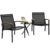 Shintenchi 3 Pieces Patio Bistro Sets, Outdoor Textilene Fabric Conversation Bistro Set, Textilene Fabric Front Porch Chairs Small Patio Furniture Set with Table for… by Shintenchi