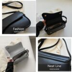 Shoulder Bag for Women Y2K Trendy Purse Vegan Leather Hobo Handbags Clutch Saddle Bag with 2 Removable Strap by Amszke