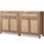 SICOTAS Sideboard Buffet Cabinet Set of 2, Rattan Credenza Storage Cabinet, Boho Buffet Table Console Cabinets with Drawer, Farmhouse Coffee Bar for Entryway Living Room,… by SICOTAS