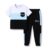 Size 6-12 Years Boys Fashion Clothes Spring Summer Short Sleeve Top & Pants Color Block Clothing Sets by Klyatpxoen