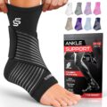 Sleeve Stars Ankle Brace for Women & Men, Ankle Wrap for Sprained Ankle, Compression Sleeve for Plantar Fasciitis Relief, Easy Customizable Support: w/Removable Strap… by SS SLEEVE STARS