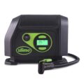 Slime 40088 Tire Inflator, Portable Car Air Compressor, Inflate Right automatic shut off, with Digital 99 psi Display, Long Hose and LED Light, 12V, 6 min inflation by Slime