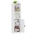 Small Bathroom Storage Cabinet Corner, Floor Cabinet with Adjustable Shelves, Freestanding Narrow Bathroom Toilet Paper Organizers for Small Spaces (White) by Lomojo