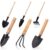 Small Garden Tool Set, 6 Pieces Iron Gardening Kit Including Hand Shovel, Transplant Shovel and Hand Rake with Wood Non-Slip Handle Perfect for Plant Lovers by kulusion