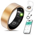 Smart Health Ring for Women Men Fitness Tracker with Heart Rate, Blood Oxygen, Blood Pressure, Sleep Monitoring, Step Counting, IP68 Waterproof for iOS and Android, No… by Milavan