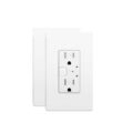 Smart Outlet with Matter, App & Voice Control, No Bridge, Works with Apple Home, Alexa, Google Home, SmartThings, 100% Privacy, White, 15A, 2-Pack by junlit