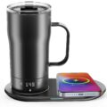 Smart Self Heating Coffee Mug 18 Oz Temperature Control Heated Coffee Mug App Controlled Warmer Mug 5-10 Hour LED Display Keep Coffee Hot All Day Fast Wireless Charger Base Dull… by LEGARDLILIU