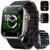 Smart Watch for Men Women, 1000 mAh 100 Day Battery Life, 1.85″ Fitness Tracker Bluetooth Call/Make Calls, IP68 Waterproof, 120+ Sport Modes, 24/7 Heart Rate/Sleep Monitor… by QONBINK