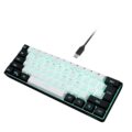 Snpurdiri 60% Wired Gaming Keyboard, 61 Keys RGB Backlit Ultra-Compact Small Gaming Keyboard, for PC/Mac Gamer, Typist, Travel, Easy to Carry on Business Trip(Black-White) by Snpurdiri