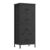SONGMICS Dresser for Bedroom, Chest of Drawers, Steel, MDF, 4 Non-Woven Fabric Drawers, Storage Organizer Unit, Closet, Entryway, Ink Black and Ebony Black ULGS314B01S by SONGMICS