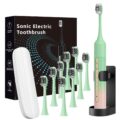 Sonic Electric Toothbrush 42000 Vibrations with 10 Brush Heads Suitable for Adults 30 Days of Use on a Single Charge,5 Modes Built-in 2-Minute Smart Timer, IPX8 Rated Waterproof… by Lumivoid