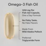 Sports Research Triple Strength Omega 3 Fish Oil - Burpless Fish Oil Supplement w/EPA & DHA Fatty Acids from Single-Source Wild Alaskan Pollock - 1250 mg, 90 ct by Sports Research
