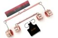 Spreader Bar Set, Stainless Steel Bar Adjustable with 4 Fur Straps Set, Expandable Training Bars Metal Exercise Fitness Home Gym Gear, Workout Bar by Spreader
