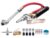 Spurtar 10-120 PSI Heavy Duty Tire Pressure Gauge with Inflator Air Chuck with Pressure Gauge with 4 Way Tool and Valve Cores Air Compressor Attachments Tire Inflator Nozzle for… by Spurtar